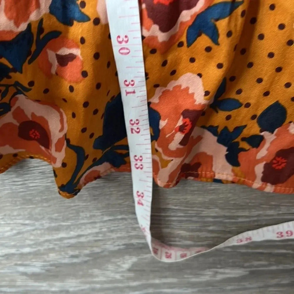 NEW Free People Morning Light Golden Yellow Print Long Sleeve Mini Dress - Picture 13 of 13